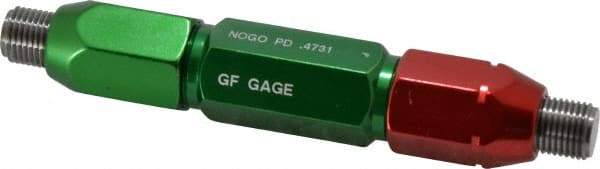 GF Gage - 1/2-20, Class 2B, Double End Plug Thread Go/No Go Gage - Steel, Size 5W Handle Included - Exact Industrial Supply