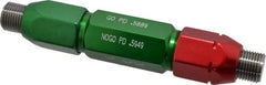 GF Gage - 5/8-18, Class 2B, Double End Plug Thread Go/No Go Gage - Steel, Size 6W Handle Included - Exact Industrial Supply