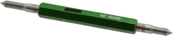 GF Gage - M3.5x0.60, Class 6H, Double End Plug Thread Go/No Go Gage - Hardened Tool Steel, Size 00 Handle Included - Exact Industrial Supply