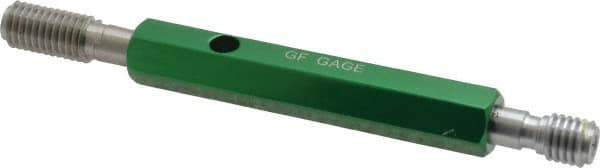 GF Gage - M10x1.50, Class 6H, Double End Plug Thread Go/No Go Gage - Hardened Tool Steel, Size 2 Handle Included - Exact Industrial Supply