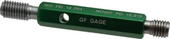GF Gage - M14x2.00, Class 6H, Double End Plug Thread Go/No Go Gage - Hardened Tool Steel, Size 3 Handle Included - Exact Industrial Supply
