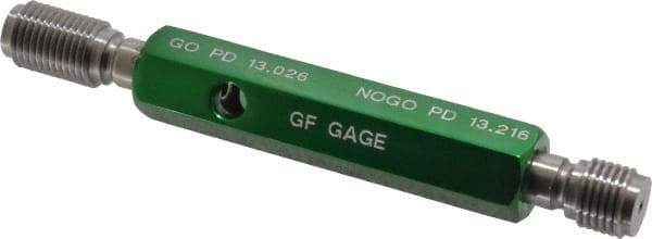 GF Gage - M14x1.50, Class 6H, Double End Plug Thread Go/No Go Gage - Hardened Tool Steel, Size 3 Handle Included - Exact Industrial Supply