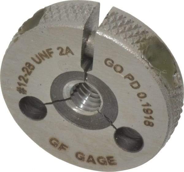 GF Gage - 12-28 Go Single Ring Thread Gage - Class 2A - Exact Industrial Supply