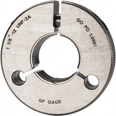 GF Gage - 1-1/8 - 12 Go Single Ring Thread Gage - Class 2A - Exact Industrial Supply