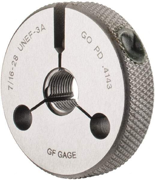 GF Gage - 7/16-28 Go Single Ring Thread Gage - Class 3A - Exact Industrial Supply