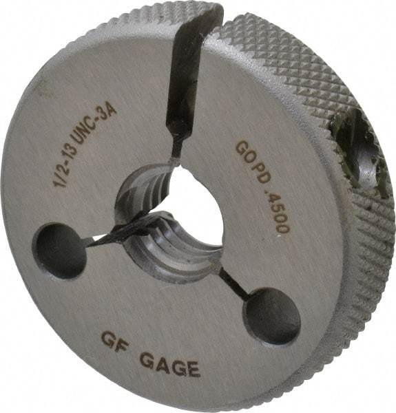 GF Gage - 1/2-13 Go Single Ring Thread Gage - Class 3A - Exact Industrial Supply