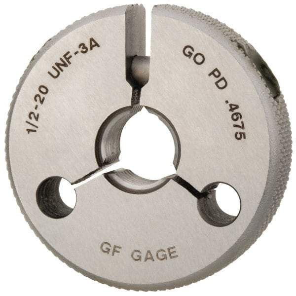 GF Gage - 1/2-20 Go Single Ring Thread Gage - Class 3A - Exact Industrial Supply