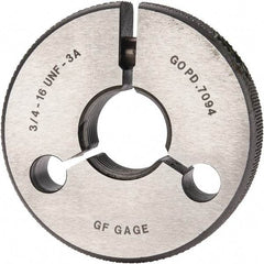 GF Gage - 3/4-16 Go Single Ring Thread Gage - Class 3A - Exact Industrial Supply