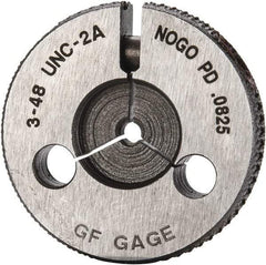 GF Gage - 3-48 No Go Single Ring Thread Gage - Class 2A - Exact Industrial Supply