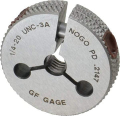 GF Gage - 1/4-20 No Go Single Ring Thread Gage - Class 3A - Exact Industrial Supply