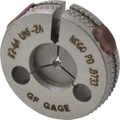 GF Gage - 2-64 Go/No Go Double Ring Thread Gage - Class 2A - Exact Industrial Supply