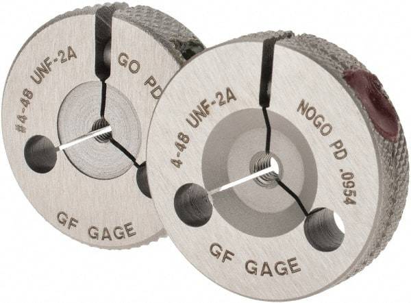 GF Gage - 4-48 Go/No Go Double Ring Thread Gage - Class 2A - Exact Industrial Supply