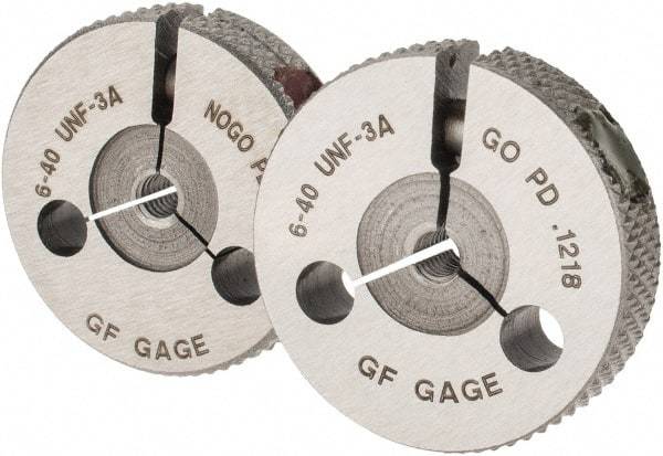 GF Gage - 6-40 Go/No Go Double Ring Thread Gage - Class 3A - Exact Industrial Supply