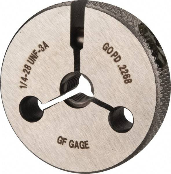 GF Gage - 1/4-28 Go/No Go Double Ring Thread Gage - Class 3A - Exact Industrial Supply