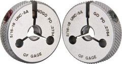 GF Gage - 5/16-18 Go/No Go Double Ring Thread Gage - Class 3A - Exact Industrial Supply