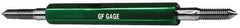 GF Gage - M18x1.5 Go/No Go Truncated Taperlock Thread Gage - Class 6G, Size 3 Handle - Exact Industrial Supply