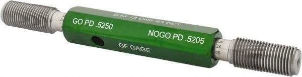 GF Gage - 9/16-18 Go/No Go Truncated Taperlock Thread Setting Plug Gage - Class 2A, Size 3 Handle, Steel - Exact Industrial Supply