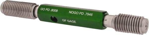 GF Gage - 7/8-9 Go/No Go Truncated Taperlock Thread Setting Plug Gage - Class 2A, Size 4 Handle, Steel - Exact Industrial Supply