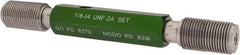 GF Gage - 7/8-14 Go/No Go Truncated Taperlock Thread Setting Plug Gage - Class 2A, Size 4 Handle, Steel - Exact Industrial Supply