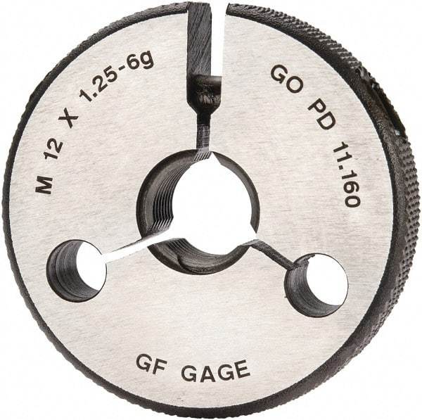 GF Gage - M12x1.25 Go Single Ring Thread Gage - Class 6G - Exact Industrial Supply