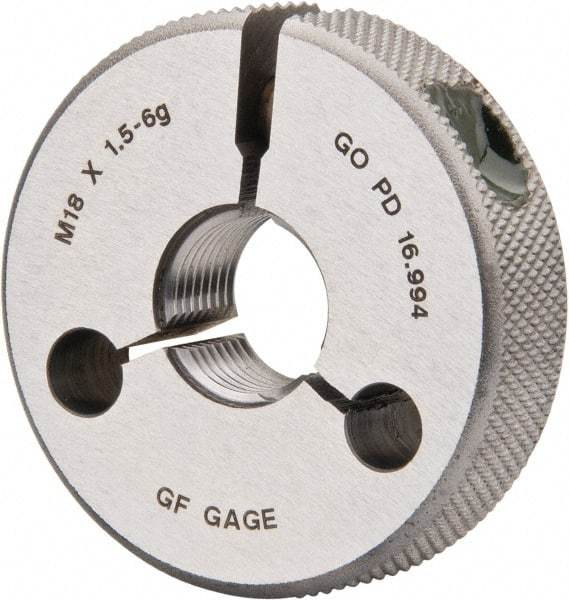 GF Gage - M18x1.5 Go Single Ring Thread Gage - Class 6G - Exact Industrial Supply