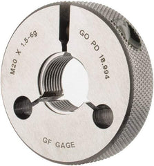 GF Gage - M20x1.5 Go Single Ring Thread Gage - Class 6G - Exact Industrial Supply