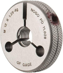 GF Gage - M12x1.25 No Go Single Ring Thread Gage - Class 6G - Exact Industrial Supply