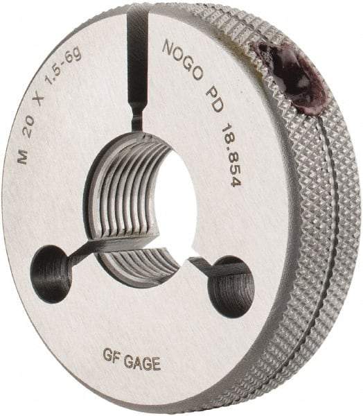 GF Gage - M20x1.5 No Go Single Ring Thread Gage - Class 6G - Exact Industrial Supply