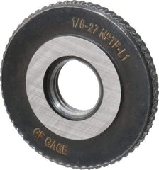 GF Gage - 1/8-27 Thread, Class L1, Ring Pipe Thread Gage - NPTF Thread - Exact Industrial Supply