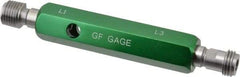 GF Gage - 1/4-18 Double End Tapered Plug Pipe Thread Gage - Handle Size 3, Handle Included, NPTF-L1 & NPTF-L3 Tolerance - Exact Industrial Supply