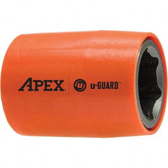 Apex - 1/2" Drive, 17mm Socket, Standard Power Socket - 6 Points, 1.53" OAL - Exact Industrial Supply