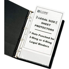 C-LINE - 50 Piece Clear Sheet Protectors-Ring Binder - 14" High x 8-1/2" Wide - Exact Industrial Supply