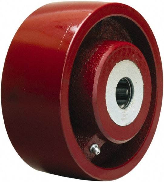 Hamilton - 6 Inch Diameter x 2-1/2 Inch Wide, Cast Iron Caster Wheel - 2,200 Lb. Capacity, 3-1/4 Inch Hub Length, 1-1/4 Inch Axle Diameter, Tapered Roller Bearing - Exact Industrial Supply