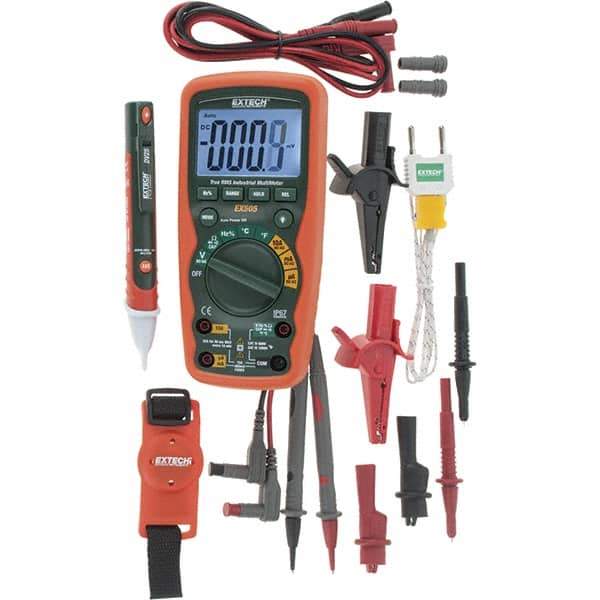 Extech - 4 Piece, Digital Multimeter Kit - 1,000 Volt Max - Exact Industrial Supply