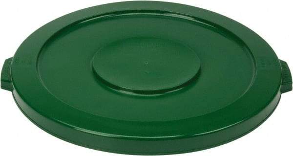 PRO-SOURCE - Round Lid for Use with 32 Gal Round Trash Cans - Green, Polyethylene, For Brute Trash Cans - Exact Industrial Supply