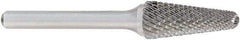 OSG - 3/4" Cut Diam, 1/4" Shank Diam, Cone Head Burr - Carbide, Radius End, 1-1/2" LOC, 2" OAL - Exact Industrial Supply