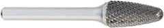 OSG - 3/4" Cut Diam, 1/4" Shank Diam, Tree with Radius Head Burr - Carbide, Radius End, 1-1/2" LOC, 2" OAL - Exact Industrial Supply