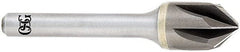 OSG - 1/4" Head Diam, 1/4" Shank Diam, Multi Flute 60° Solid Carbide Countersink - Exact Industrial Supply