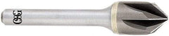 OSG - 1" Head Diam, 1/2" Shank Diam, Multi Flute 82° Solid Carbide Countersink - Bright Finish, Single End, Straight Shank, Right Hand Cut - Exact Industrial Supply