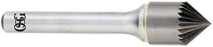 OSG - 1" Head Diam, 1/2" Shank Diam, 46 Flute 60° Solid Carbide Countersink - Exact Industrial Supply