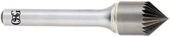 OSG - 1/4" Head Diam, 1/4" Shank Diam, 18 Flute 82° Solid Carbide Countersink - Exact Industrial Supply