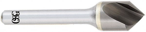 OSG - 1/2" Head Diam, 1/4" Shank Diam, 1 Flute 82° Solid Carbide Countersink - Exact Industrial Supply