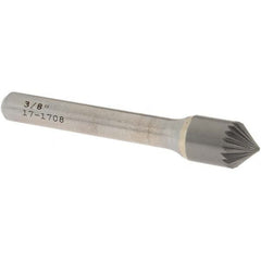 OSG - 3/8" Head Diam, 1/4" Shank Diam, 20 Flute 82° Solid Carbide Countersink - Exact Industrial Supply