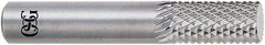 OSG - 3/8" Diam, 1" LOC, Drill Point End, Solid Carbide Diamond Pattern Router Bit - Right Hand Cut, 2-1/2" OAL, 3/8" Shank Diam, Use on Glass Reinforced Polyester, Graphite Composite Laminates, Kevlar, Phenolic Epoxy - Exact Industrial Supply