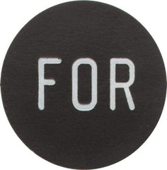 Square D - Legend Insert - Forward - Black Background, White Letters, 30mm Hole Diameter - Exact Industrial Supply