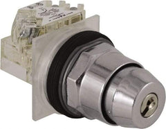 Square D - 30mm Mount Hole, 2 Position, Key Operated, Selector Switch Only - Nonilluminated - Exact Industrial Supply
