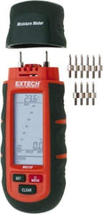 Extech - 32 to 104°F Operating Temp, Pocket Size Moisture Meter - LCD Display - Exact Industrial Supply