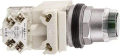 Schneider Electric - 30mm Mount Hole, Flush, Pushbutton Switch - Red Pushbutton, Illuminated, Momentary (MO) - Exact Industrial Supply