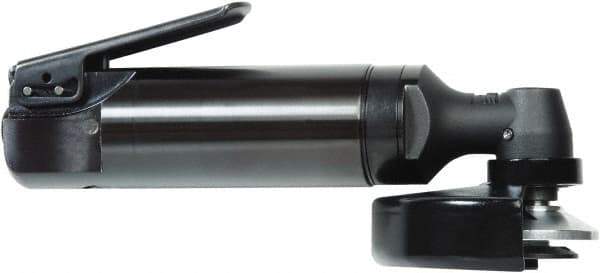 Chicago Pneumatic - 4" Wheel Diam, 13,500 RPM, Pneumatic Angle & Disc Grinder - 3/8-24 Spindle, 8.2 CFM, Side Exhaust - Exact Industrial Supply