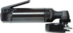 Chicago Pneumatic - 4" Wheel Diam, 13,500 RPM, Pneumatic Angle & Disc Grinder - 3/8-24 Spindle, 8.2 CFM, Side Exhaust - Exact Industrial Supply
